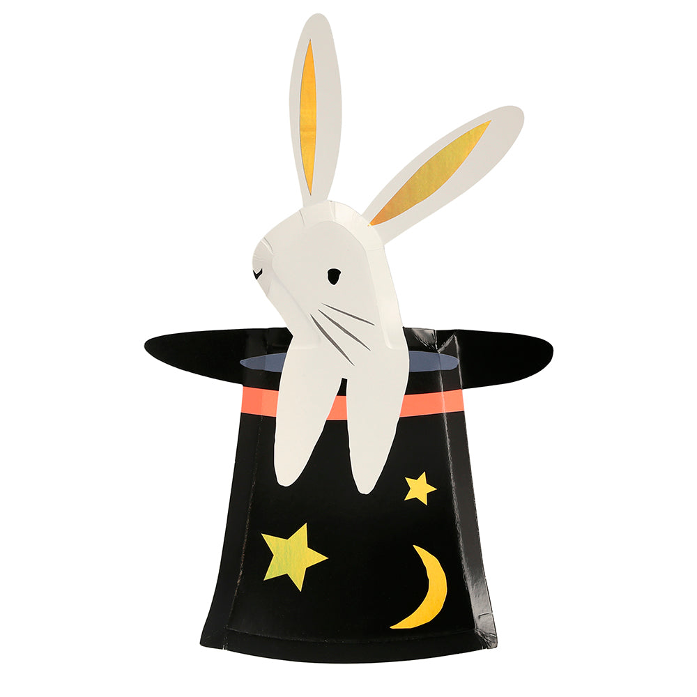 Pappteller | Magic Bunny im Hut