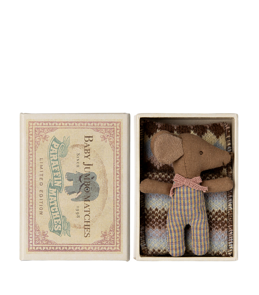 Sleeping girl baby mouse in a box