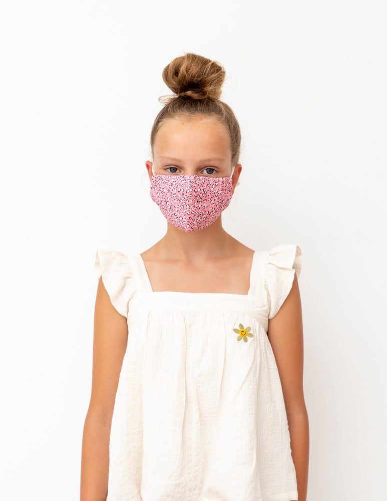 MIMI & LULA "Mini Me" Pink Leopard Mouth and Nose Mask