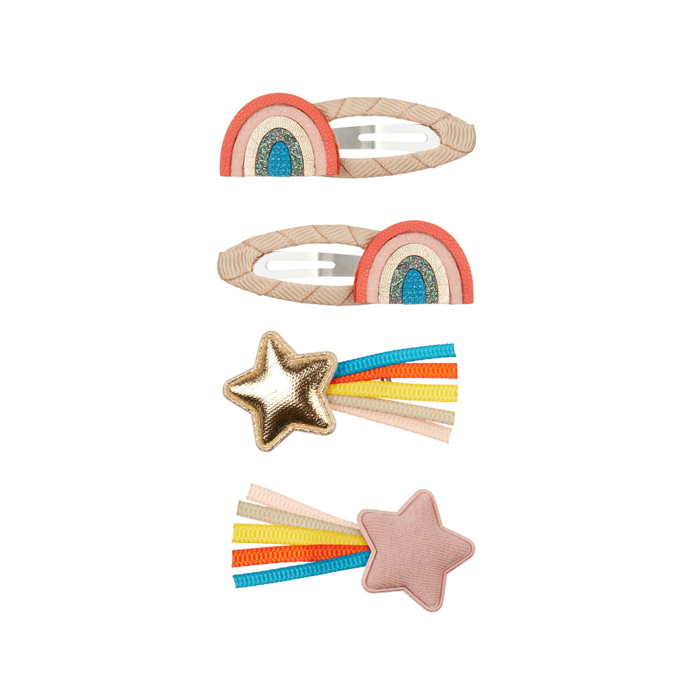 Hair clips "Over the Rainbow" in a set of 4