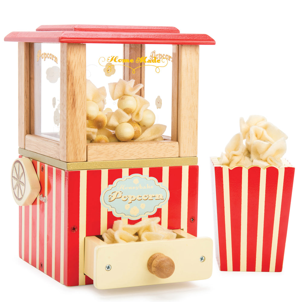 Wooden popcorn machine