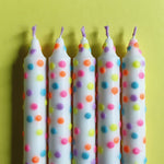 Birthday candles | White + gold speckled